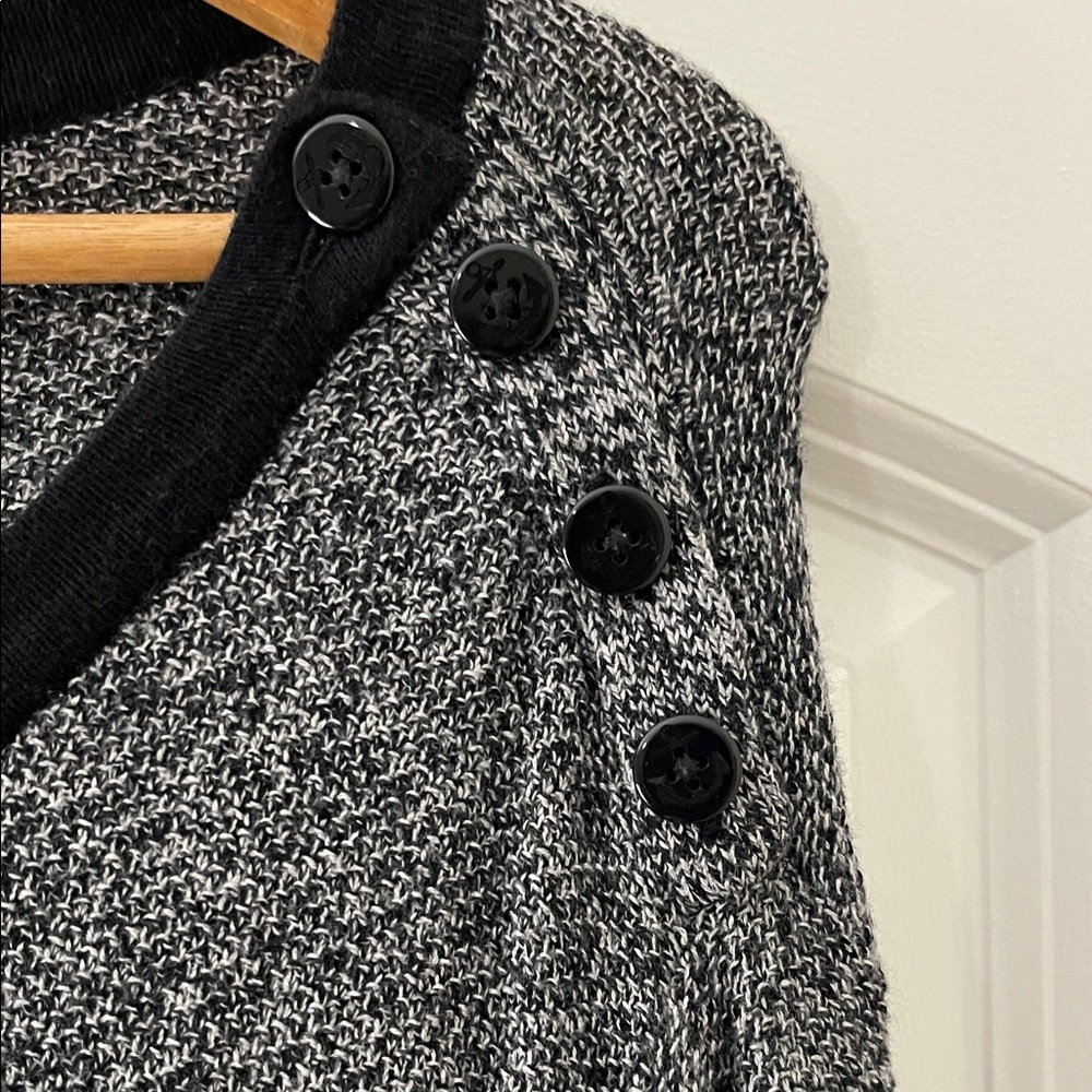 Talbots Black and Gray Long Sleeve Sweater Dress - Picture 4 of 6